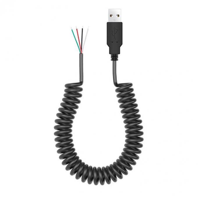 Cable de resorte enrollado USB para abrir 4 cables enlatados desnudos 1