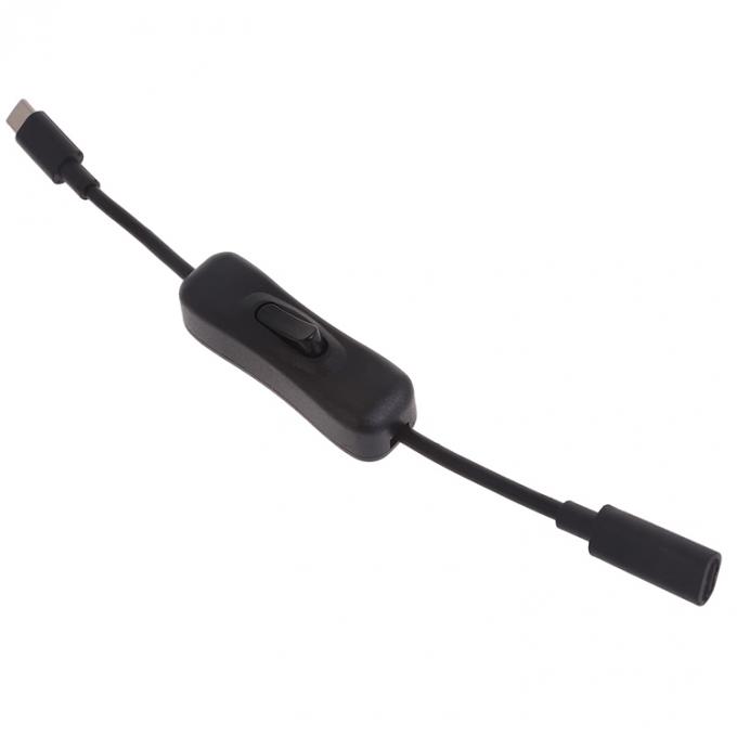 Hombre a mujer USB Tipo C a C Interruptor de carga de datos Cable de extensión de carga para teléfono de lámpara LED Raspberry Pi 5