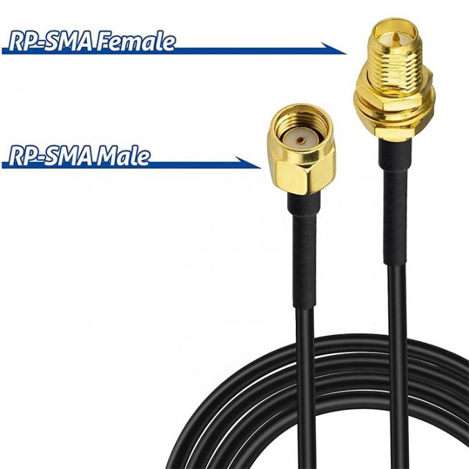 RG174 Cable de extensión de antena de RP SMA coaxial masculino a RP SMA femenino para cámara de seguridad de enrutador Wifi 1