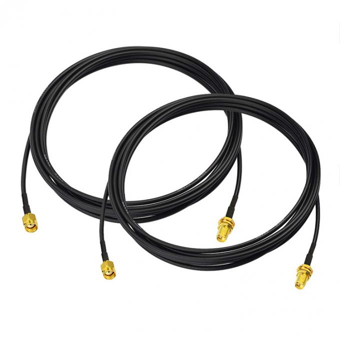 RG174 Cable de extensión de antena de RP SMA coaxial masculino a RP SMA femenino para cámara de seguridad de enrutador Wifi 4