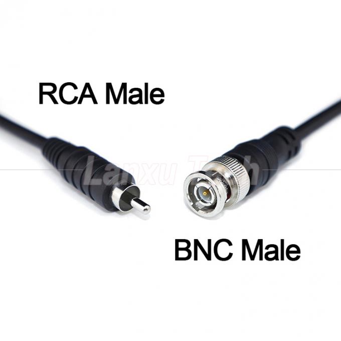 BNC macho a RCA macho cable de extensión AV para cámara de circuito cerrado 1