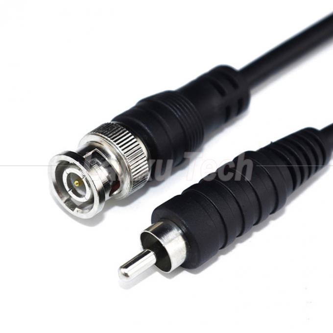 BNC macho a RCA macho cable de extensión AV para cámara de circuito cerrado 0