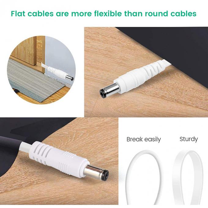 1m 3m 5m 12V Hombre a Hombre Hombre Femenino DC plano 5.5x2.1mm 5.5x2.5mm 3.5x1.35mm Jack de barril Cable de extensión de energía para cámara de CCTV LED 6