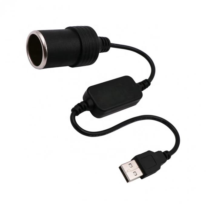 USB A macho a 12v enchufe de encendedor de cigarrillos para automóviles conector de convertidor de energía femenino 1