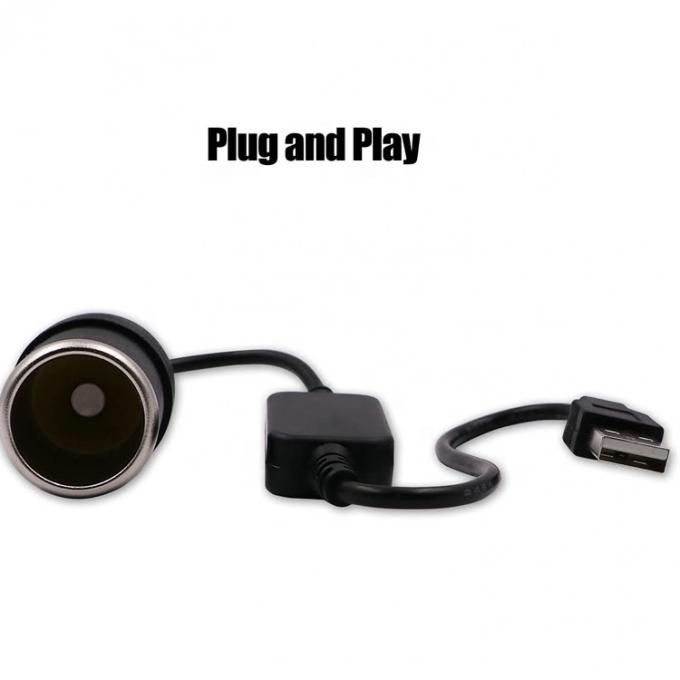 USB A macho a 12v enchufe de encendedor de cigarrillos para automóviles conector de convertidor de energía femenino 2