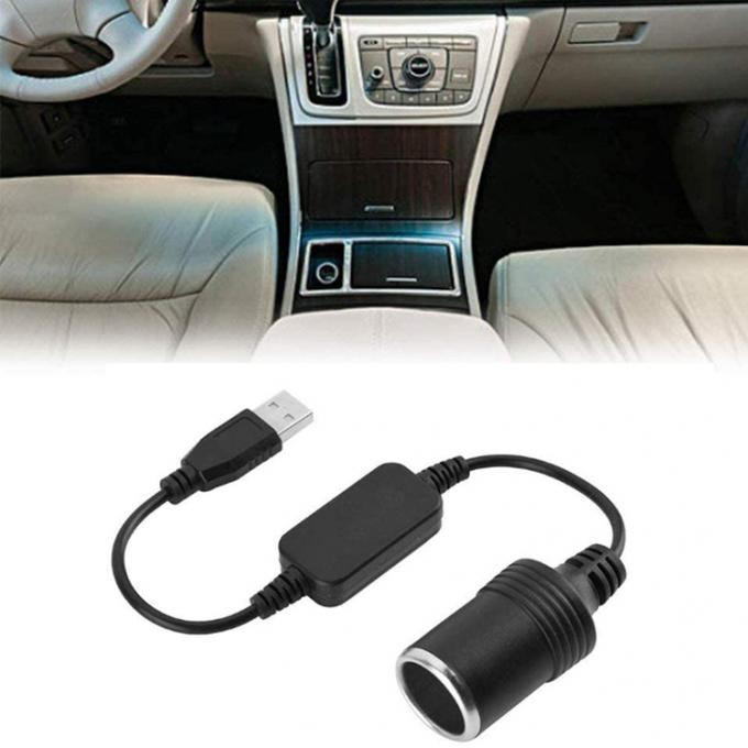 USB A macho a 12v enchufe de encendedor de cigarrillos para automóviles conector de convertidor de energía femenino 5