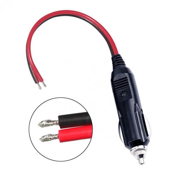 12V 24V 15A fusible encendedor de cigarrillos de automóvil enchufe masculino con alambre de plomo 1