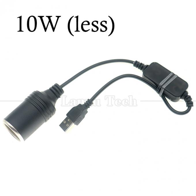 Configurar el cargador USB A masculino 5V a 12V enchufe del encendedor de cigarrillos para automóviles cable de conversión femenino 1