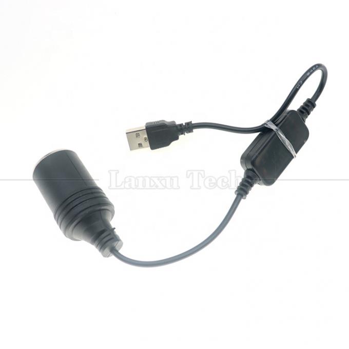 Configurar el cargador USB A masculino 5V a 12V enchufe del encendedor de cigarrillos para automóviles cable de conversión femenino 5