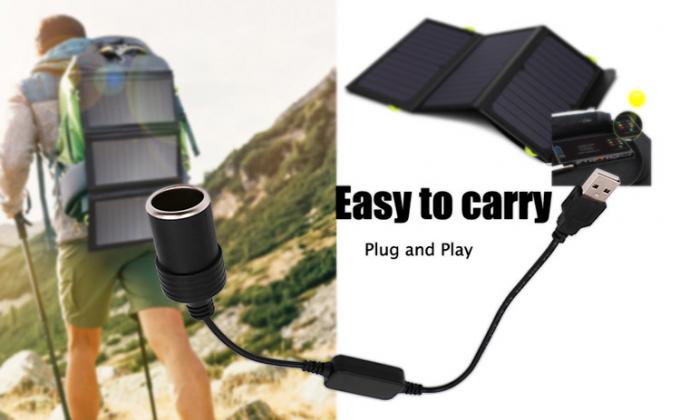 Configurar el cargador USB A masculino 5V a 12V enchufe del encendedor de cigarrillos para automóviles cable de conversión femenino 7