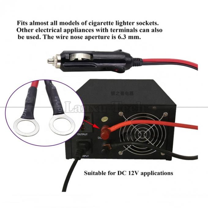 15A de alta corriente de corriente continua de cigarrillos de alimentación de conexión a O Cables terminales redondos para automóviles 5