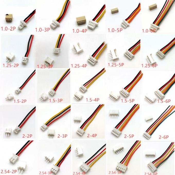 Arnés de alambre personalizado Molex JST PH XH SH 2p 3p 4p 5p 6p 7p 8p 9p 10p Conector de cable de ensamblaje 0