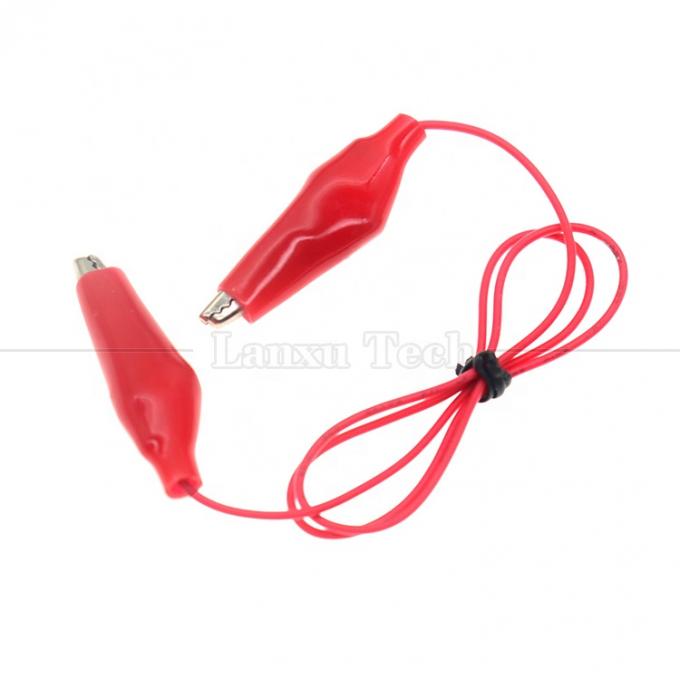 Negro Rojo Alligator eléctrico Crocodilo abrazaderas clips batería cable de prueba de potencia 1