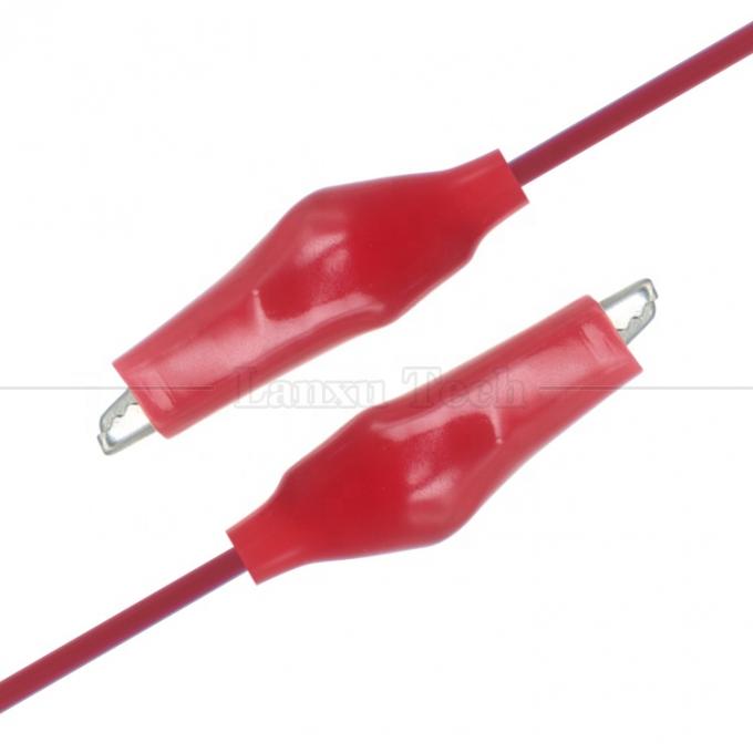 Negro Rojo Alligator eléctrico Crocodilo abrazaderas clips batería cable de prueba de potencia 2