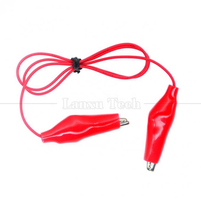 Negro Rojo Alligator eléctrico Crocodilo abrazaderas clips batería cable de prueba de potencia 5