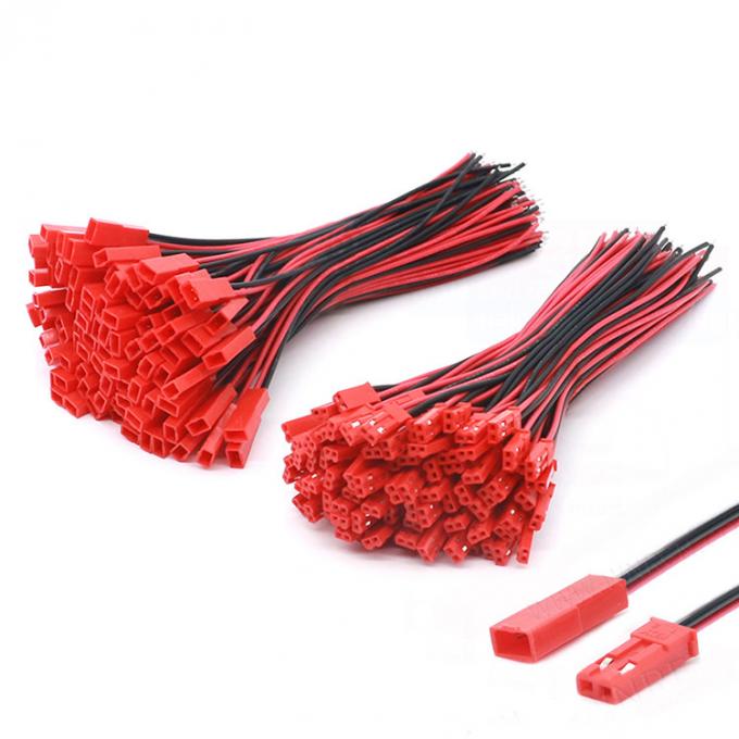 22AWG Hombre Mujer JST SYP 2 PIN Conector de cable de alambre para lámpara de LED RC juguetes helicóptero 0