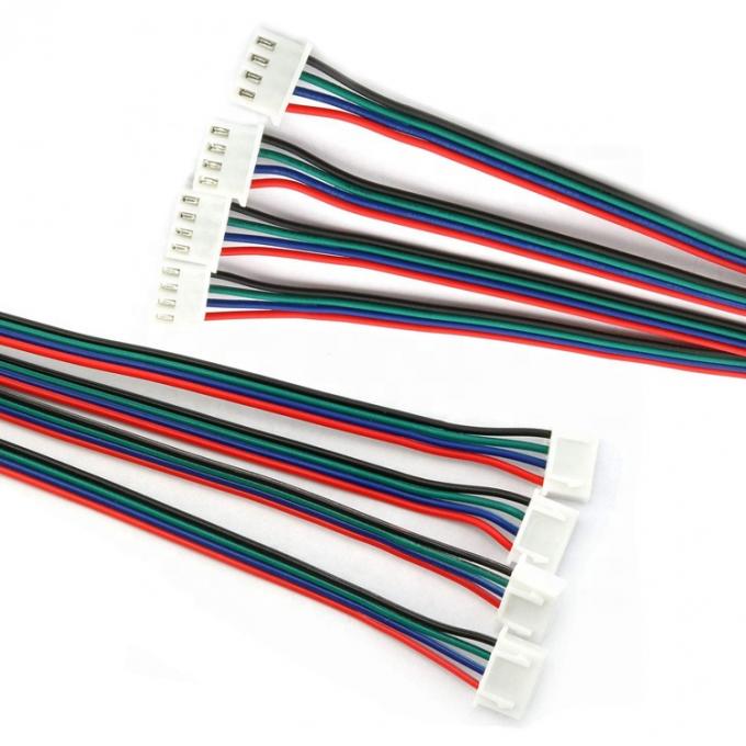Cable de conector PIN de 2.54 mm de tono personalizado JST XH 2 3 4 5 6 7 8 9 10 11 12 13 14 16 0