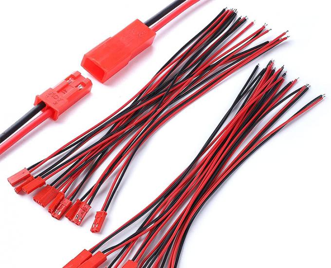 22AWG Hombre Mujer 2 PIN JST SYP RCY Conector de enchufe a cables de cable de plomo de alambre de cola de cerdo desnudo para batería de tira LED 0
