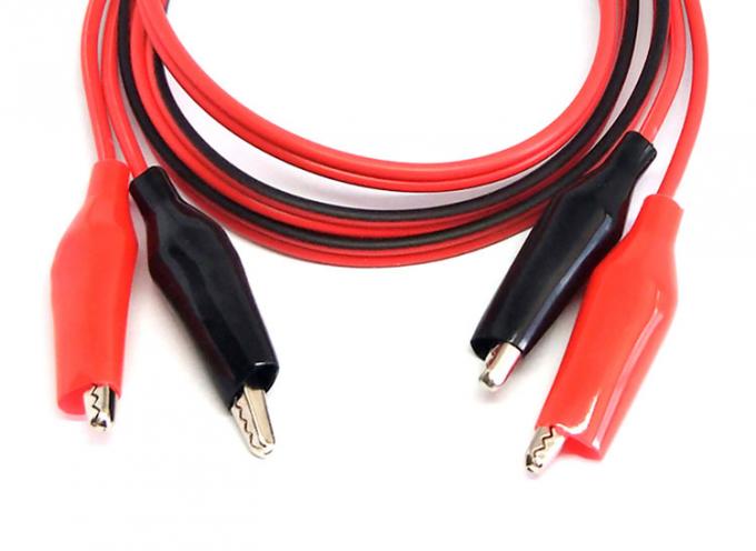 12v de doble extremo negro rojo conductos de prueba eléctricos Jumper alambre de caimanes de cocodrilo clips cable 7