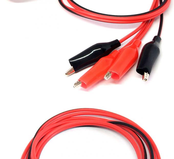12v de doble extremo negro rojo conductos de prueba eléctricos Jumper alambre de caimanes de cocodrilo clips cable 6