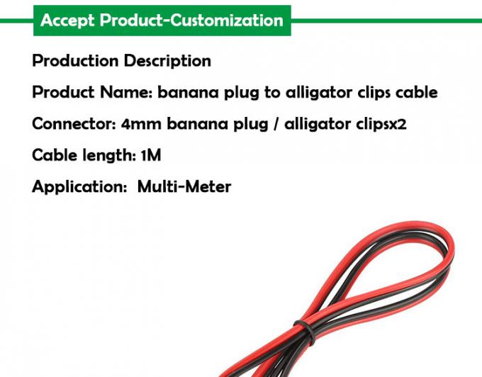 Clip de cocodrilo cocodrilo para plomo de plomo prueba de cable de cable de plomo para el circuito de multimetros 0