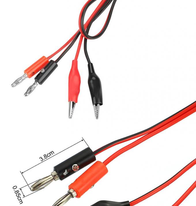 Clip de cocodrilo cocodrilo para plomo de plomo prueba de cable de cable de plomo para el circuito de multimetros 1