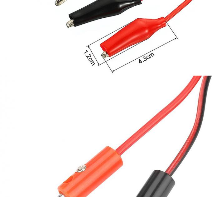 Clip de cocodrilo cocodrilo para plomo de plomo prueba de cable de cable de plomo para el circuito de multimetros 2