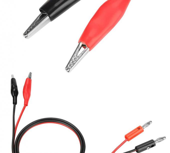 Clip de cocodrilo cocodrilo para plomo de plomo prueba de cable de cable de plomo para el circuito de multimetros 4