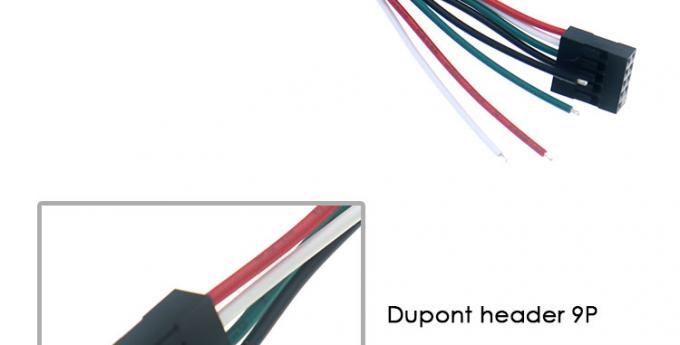 OEM 2.54mm Pitch 9 Pin Header Dupont Conector de cable de cable de cable 3