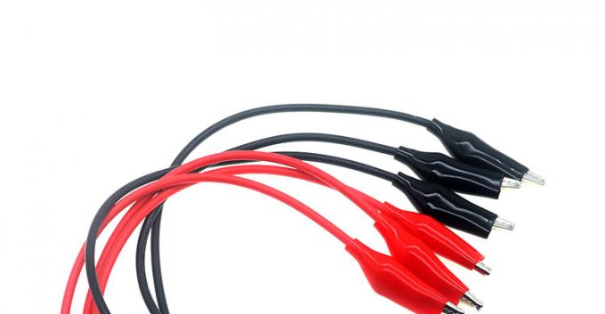 12V rojo negro clip de cocodrilo el cable de la batería 0