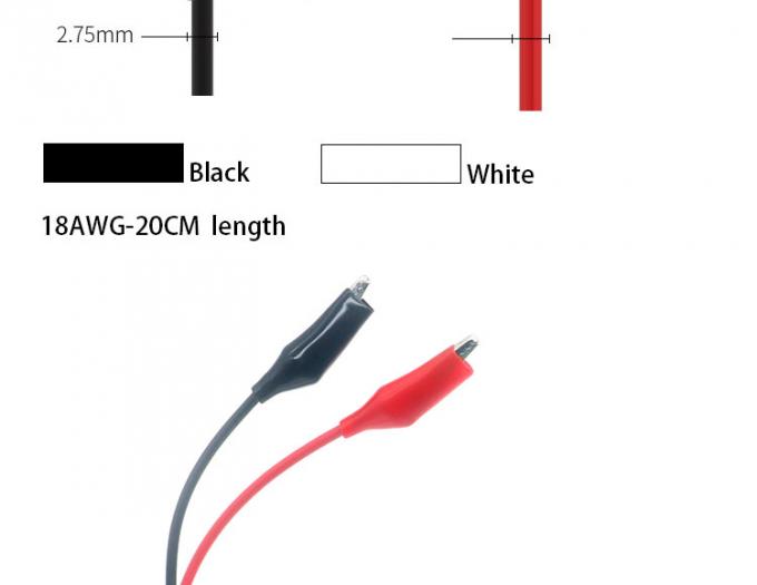 12V rojo negro clip de cocodrilo el cable de la batería 3