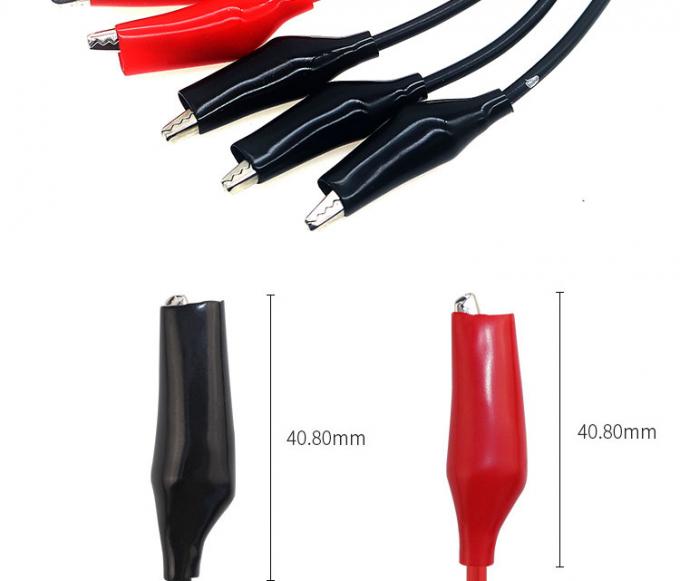 12V rojo negro clip de cocodrilo el cable de la batería 2