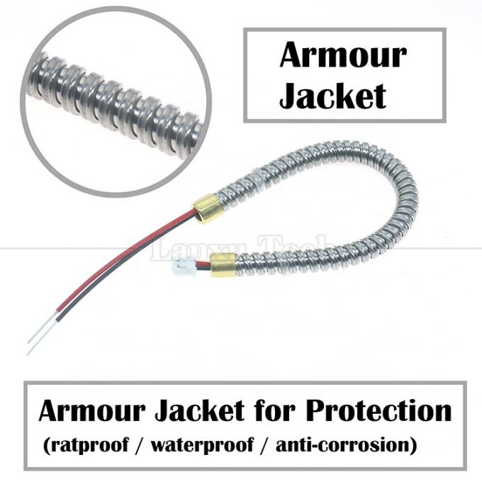 Topo de chaleco de acero inoxidable JST PH XH ensamblaje de arnés de alambre Cable blindado para impermeable impermeable a ratas 0