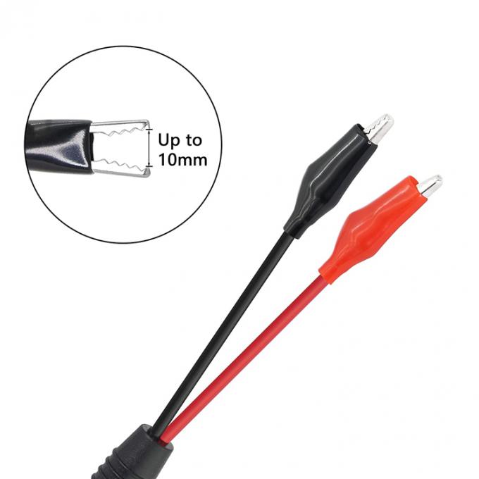 2.1mmx5.5 mm 12V DC Jack masculino para conectores de cable de alimentación de clip de caimanes para iluminación de cámaras de seguridad de CCTV 4