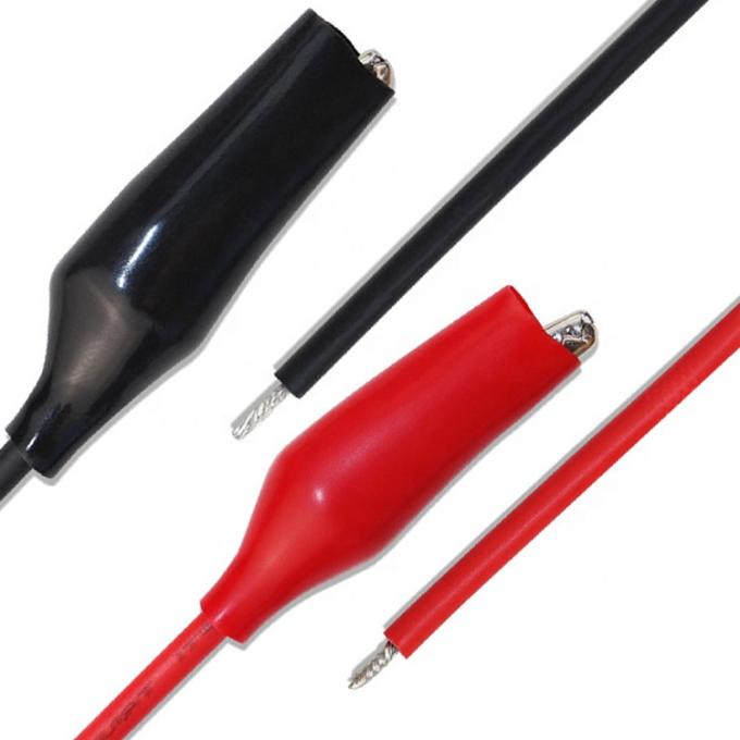 Negro Rojo Cable de alimentación de prueba de clip de cocodrilo 2