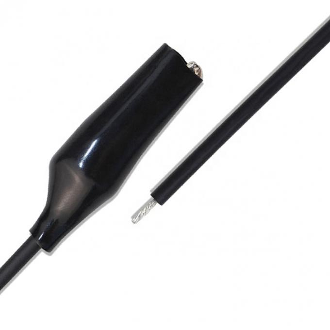 Negro Rojo Cable de alimentación de prueba de clip de cocodrilo 3