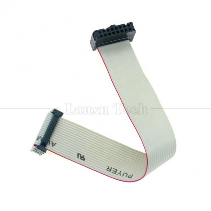 Femenino a Femenino 16 PIN 1,27mm Pitch IDC 2,54mm Conector GPIO Cable de cable de cinta plana gris para discos duros CD Raspberry Pi 3