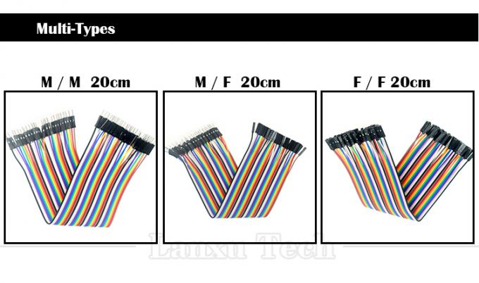 40 PIN Hombre Femenino a Hombre Hombre Dupont GPIO Cable Cable Jumper para Arduino 0