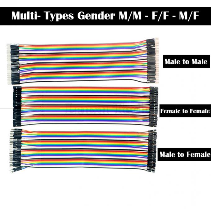 10cm 20cm 30cm Mujer a Mujer Hombre a Hombre 40 Pin Dupont Conector Panadería GPIO Cables Jumper para Arduino Raspberry Pi 5