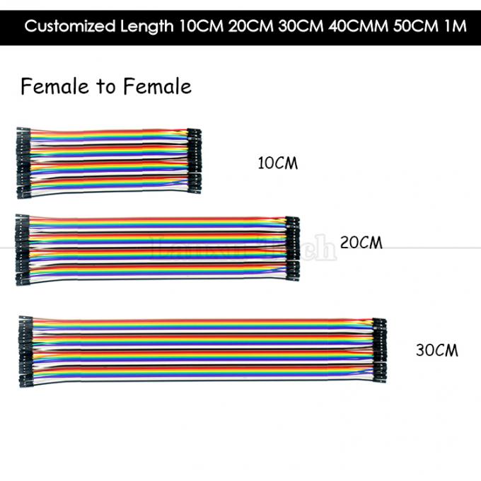 10cm 20cm 30cm Mujer a Mujer Hombre a Hombre 40 Pin Dupont Conector Panadería GPIO Cables Jumper para Arduino Raspberry Pi 6