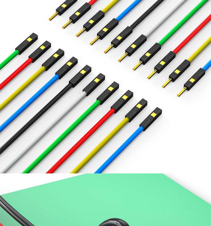 Hombre a Hombre Mujer a Mujer 2.54mm 1 Pin Dupont Conector sin soldadura alambre de saltador de tablero de pan para Arduino 4
