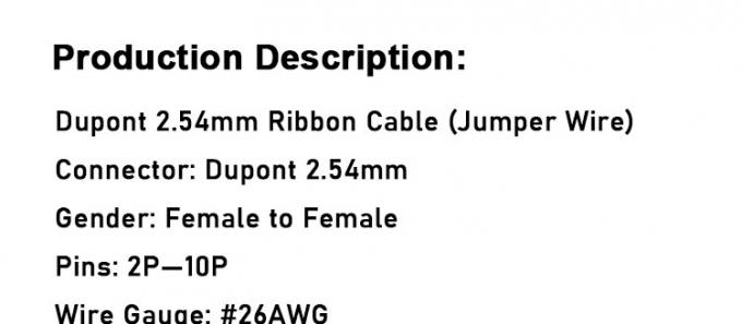 2p 3p 4p 5p 6p 7p 8p 9p 10p Mujer a mujer 2.54mm Dupont conector cinta Jumper alambre 0