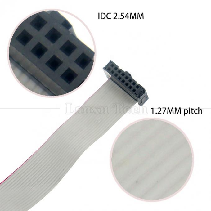 6 8 10 12 14 16 18 20 24 26 30 32 34 40 50 60 64 PIN 1,27 mm Pitch IDC 2,54 mm 2,0 mm Conector Cable de cable de cinta plana gris 4