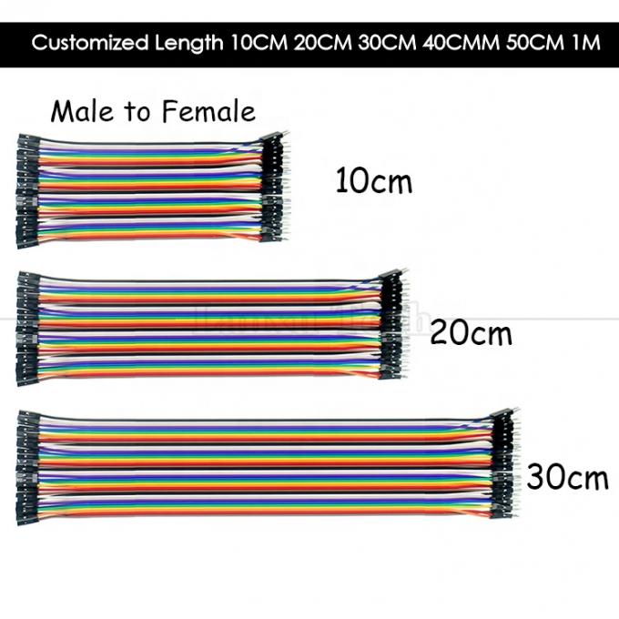 40 PIN Hombre Femenino a Hombre Hombre Dupont GPIO Cable Cable Jumper para Arduino 3