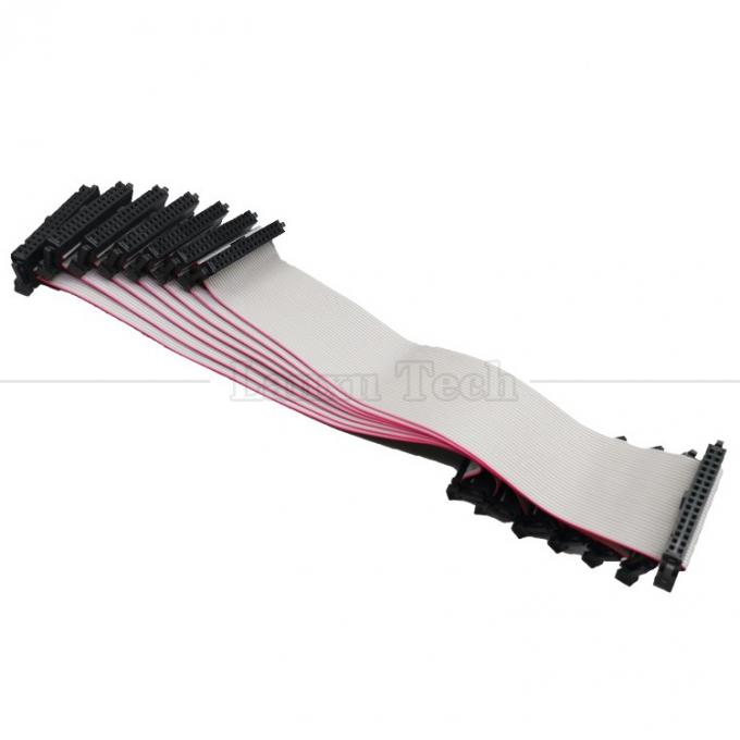 IDC 2.54mm Conector 8 10 12 14 16 18 20 30 40 50 60 PIN 1.27mm Cable de cinta plana gris tono 9