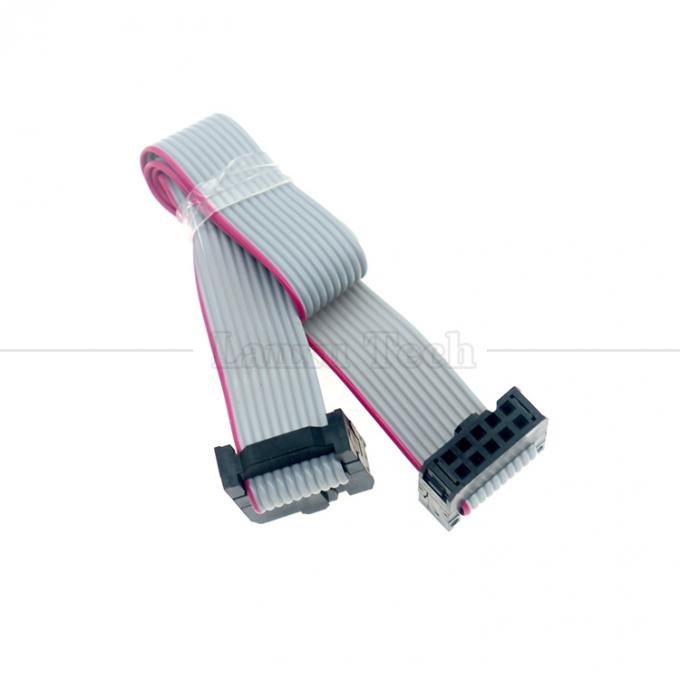 Hombre a Hombre 10 PIN 1,27 mm Pitch IDC 2,54 mm Conector GPIO Cable de cable de cinta plana gris para discos duros CD Raspberry Pi 3