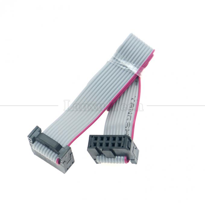 Hombre a Hombre 10 PIN 1,27 mm Pitch IDC 2,54 mm Conector GPIO Cable de cable de cinta plana gris para discos duros CD Raspberry Pi 4