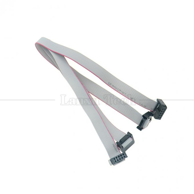 Hombre a Hombre 10 PIN 1,27 mm Pitch IDC 2,54 mm Conector GPIO Cable de cable de cinta plana gris para discos duros CD Raspberry Pi 5