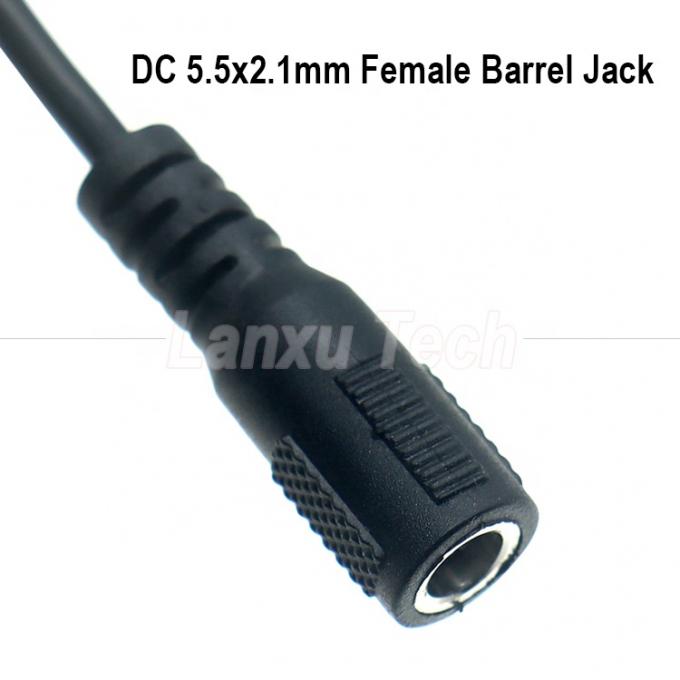 OEM Personalización DC Femenino 5.5x2.1mm Jack de barril a JST 2 PIN XH 2.54mm Pitch Cable de conector femenino 3