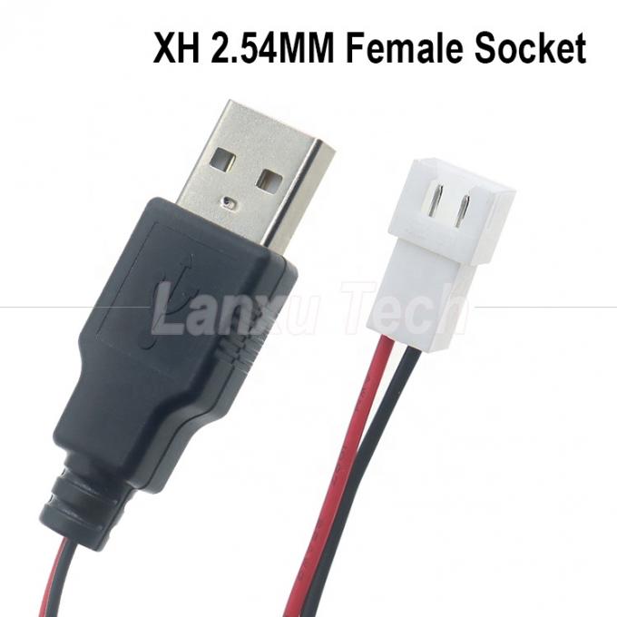 USB Tipo A Hombre a JST XH 2.54 Pitch 2 Pin Cable de conexión femenino 2